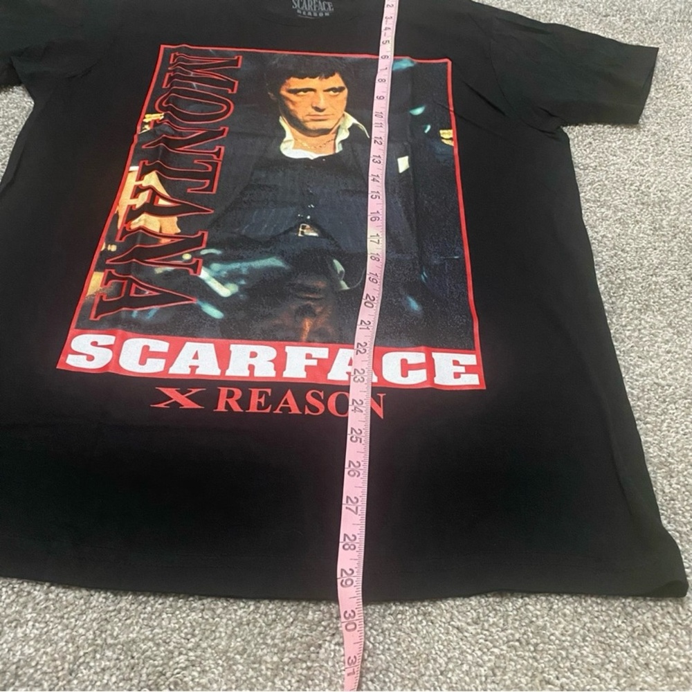 NEW Reason x Scarface Tony Montana 80's T-Shirt Black Men's Size Large - Picture 6 of 8
